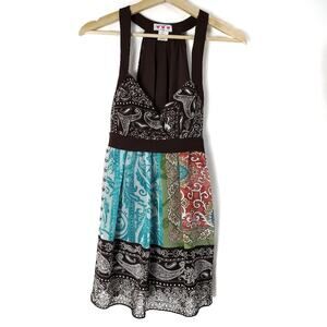 Three Pink Hearts | Tie Back Flowy Tank Y2K Babydoll